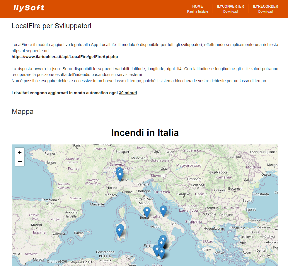 Il Nuovo Strumento by IlySoft per il Monitoraggio degli Incendi (Per Sviluppatori)